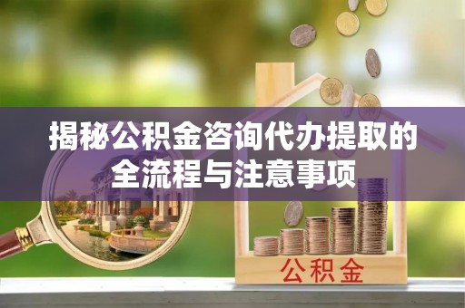 易县揭秘公积金咨询代办提取的全流程与注意事项