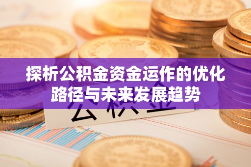 易县探析公积金资金运作的优化路径与未来发展趋势