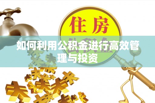 易县如何利用公积金进行高效管理与投资